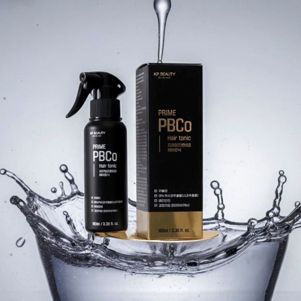 Prime PBCO Hair Tonic 100ml 3.38 fl. oz. – 10,000 ppm Caffeine, Hair Loss Relief, Volumizing, Mild Acidic Formula with Biotin & Coenzyme Q10 _ Made in KOREA